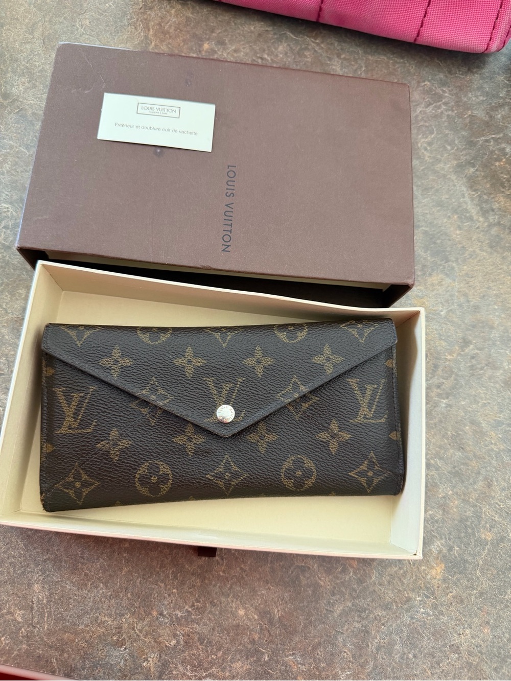 Louis Vuitton Monogram Zip Wallet in Brown and Gold - Picture 4 of 5